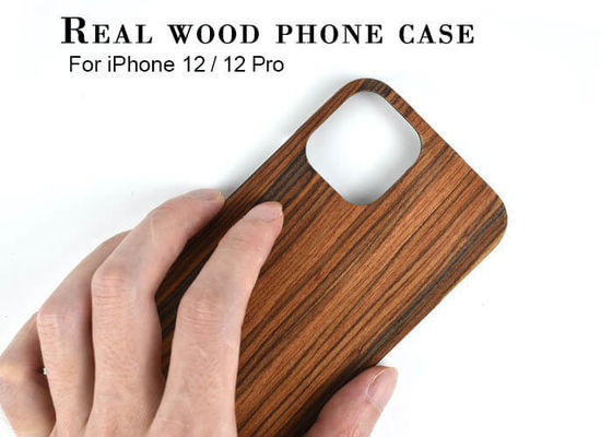 جراب هاتف من الخشب الطبيعي المقاوم للأوساخ لهاتف iPhone 12