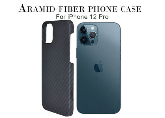 سُمك 0.65 مم بلمسة نهائية غير لامعة لهاتف iPhone 12 Pro Aramid Phone Case