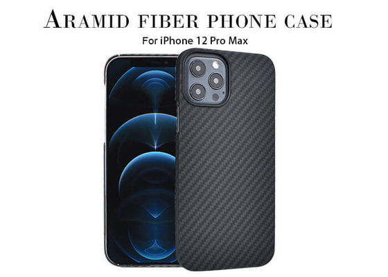 لون أسود مغناطيسي غطاء كامل من ألياف الأراميد جراب هاتف لهاتف iPhone 12 Pro Max Kevlar Mobile Case