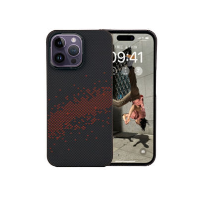 جراب هاتف من ألياف الكربون الأراميد المغناطيسية فائقة النحافة للحماية الكاملة لهاتف iPhone 16 Pro Max