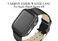 جراب Apple Watch Series 4 مصنوع من ألياف الكربون الأراميد بلون أسود غير لامع
