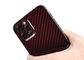 غطاء أحمر لامع لهاتف iPhone 12 Pro مصنوع من ألياف الكربون الأراميد