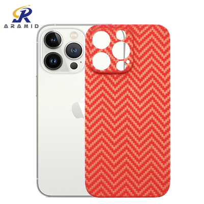 جراب iPhone من ألياف الأراميد البرتقالي لا يتلاشى مع تصميم غطاء كامل