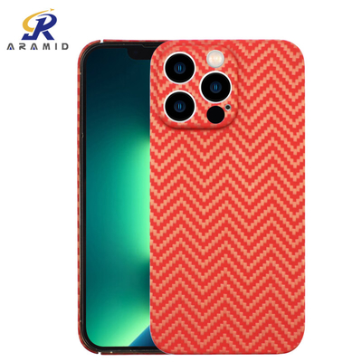 جراب iPhone من ألياف الأراميد البرتقالي لا يتلاشى مع تصميم غطاء كامل